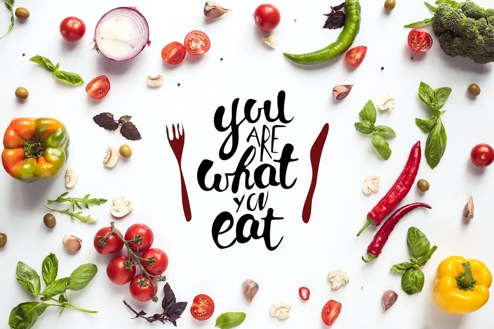 Carta da parati autoadesiva – You are what you eat