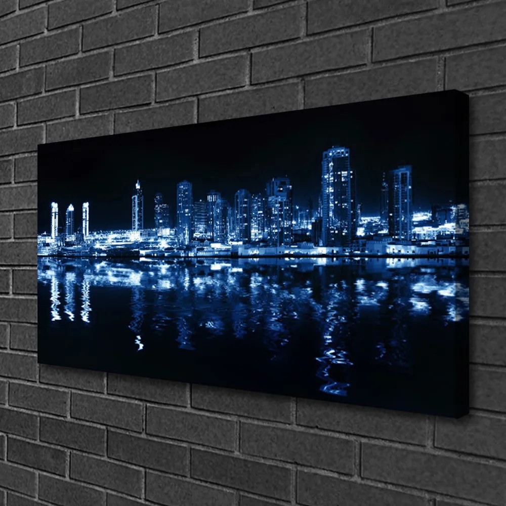 Quadro su tela Case dei grattacieli della città 100x50 cm