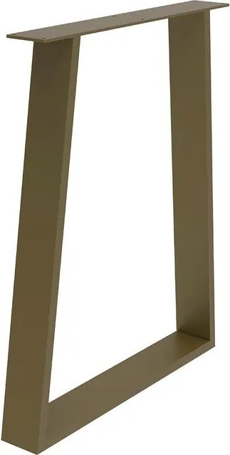 Gamba per mobili trapezoidale STEELMI Trap in acciaio bronzo opaco L 60 x P 8 x H 71 cm