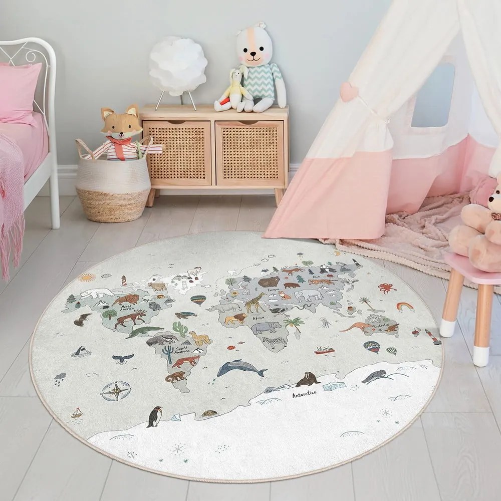 Tappeto da gioco per bambini lavabile ø150 cm Big World – Mila Home