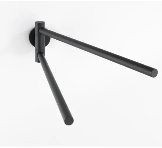 WENKO 24238100-Porta asciugamani BOSIO BLACK 5,5x43 cm acciaio inox/argento