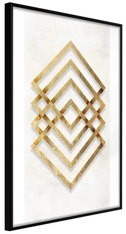 Poster  Golden Inlay  Cornice Quadri Cornice nera, Larghezza x Altezza Home decor 20x30