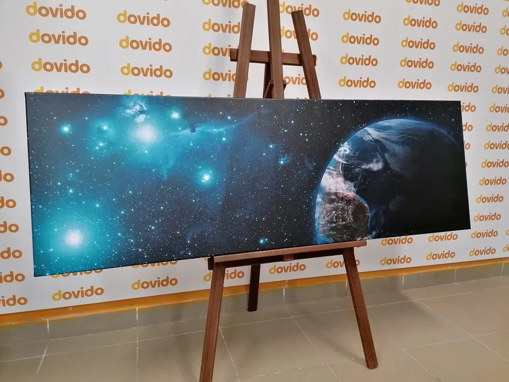 Quadro su tela – Spazio e globo terrestre
