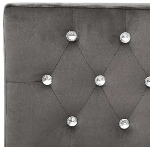 Panca 110 cm in Velluto Grigio Chiaro