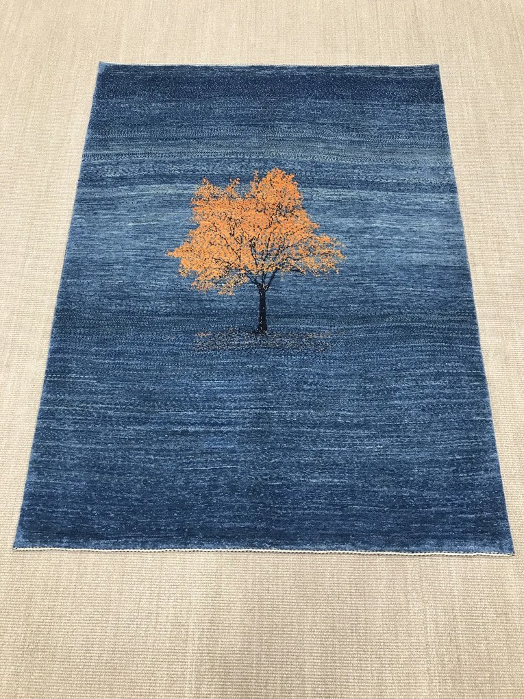 Loribaft Tappeto 200x150 Blu (Iran) Annodato A Mano