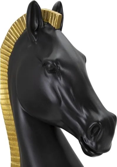 Cavallo Nero E Oro Cm Ø 18,5X50