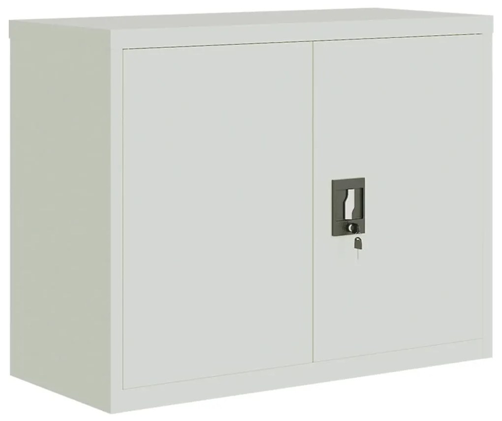 Armadio classificatore grigio chiaro 90x40x70 cm in acciaio