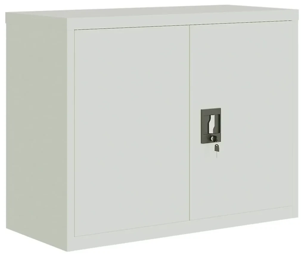 Armadio classificatore grigio chiaro 90x40x70 cm in acciaio