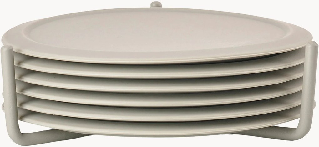 Set di 6 sottobicchieri in vetro Singles