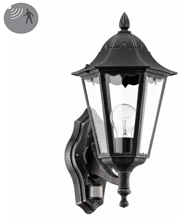 Applique classico da esterno Navedo nero IP44 1X E27 EGLO