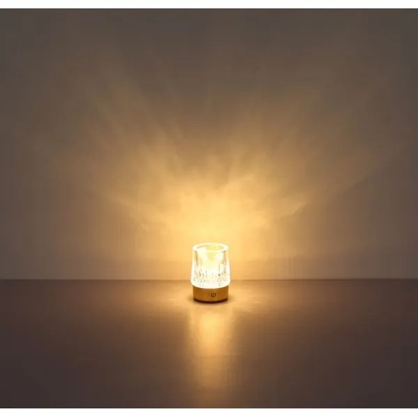 Globo 21044 - Lampada da tavolo LED dimmerabile LIZZY LED/1W/5V 1200 mAh oro