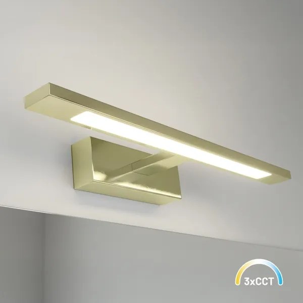 Illuminazione LED per specchio da bagno KLIMT LED/8W/230V 3000/4000/6000K 40 cm IP44 dorata