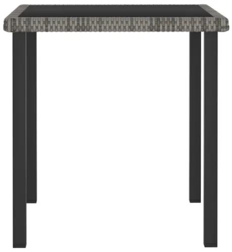 Tavolo da Pranzo da Giardino Grigio 70x70x73 cm in Polyrattan