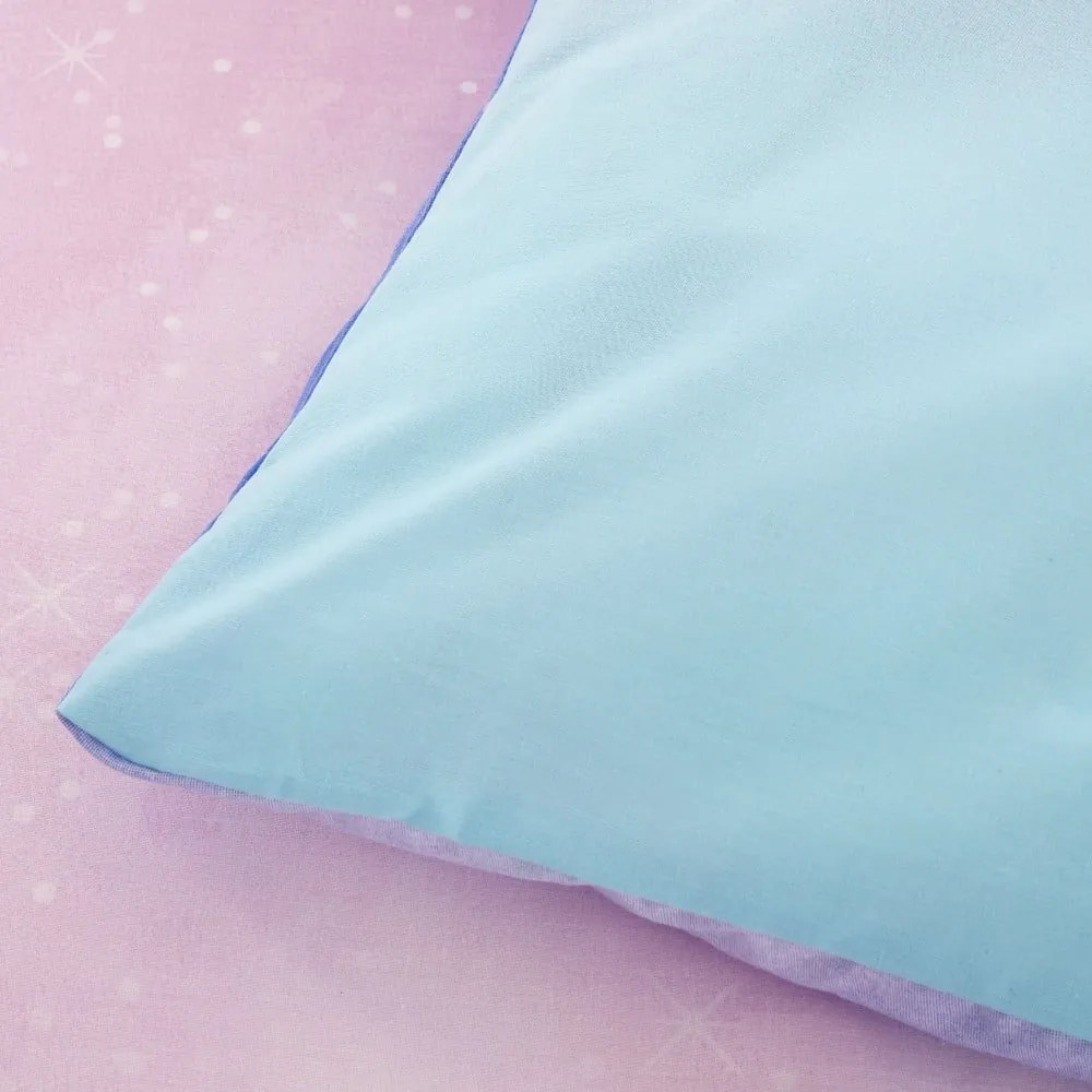 Set copripiumino e federa da bambini blu e rosa per letto matrimoniale 200x200 cm Ombre Rainbow Clouds – Catherine Lansfield