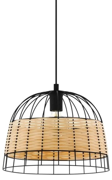 Eglo 55709 - Lampadario a sospensione con filo ANWICK 1xE27/40W/230V rattan