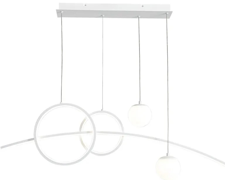 Lampadario LED moderno MANILA bianco 4400 lumen