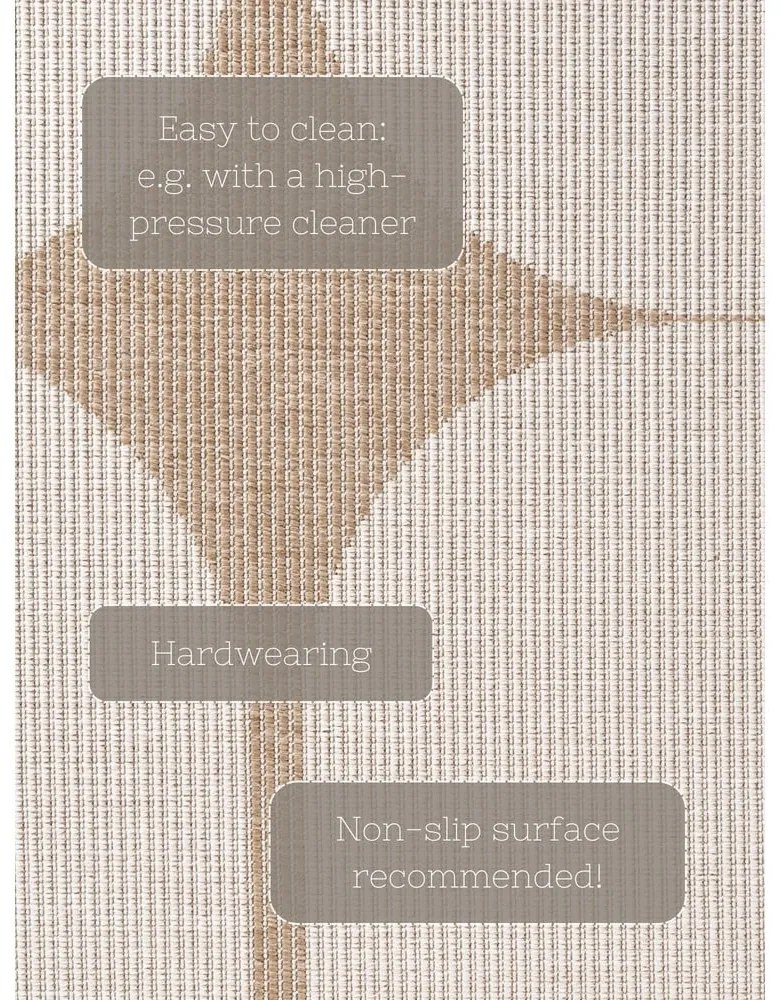 Tappeto da interno/esterno rotondo beige/avorio ø 160 cm Duet Bowen – NORTHRUGS