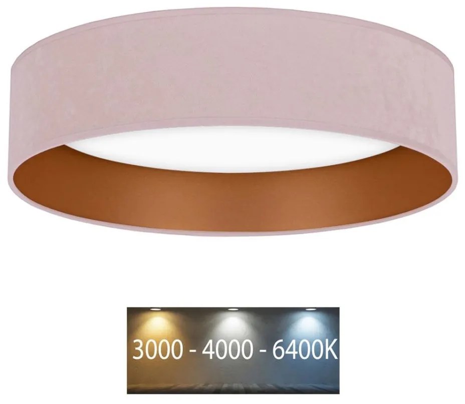Brilagi - Plafoniera LED VELVET LED/24W/230V 3000/4000/6400K rosa/oro