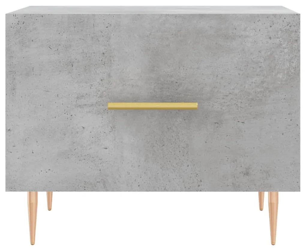 Tavolino salotto grigio cemento 50x50x40 cm legno multistrato