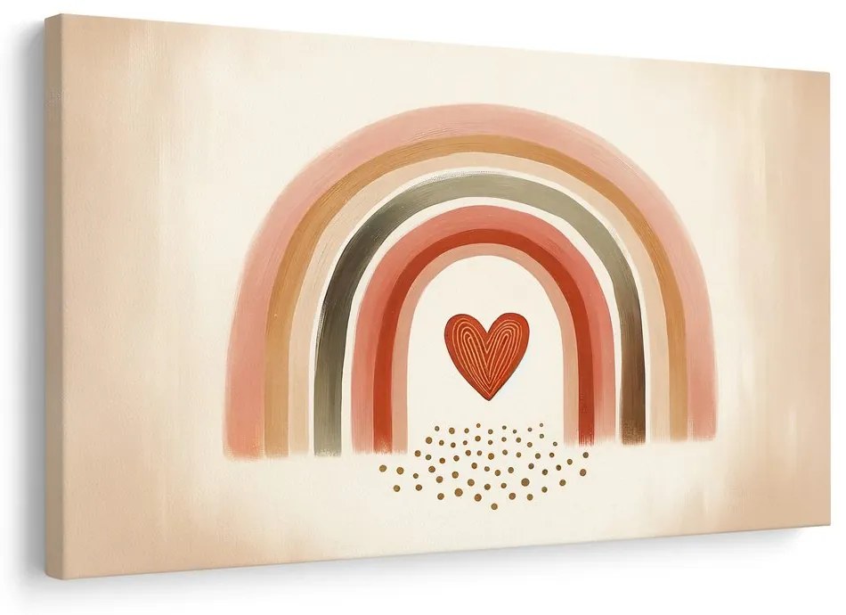 Quadro su tela – Tocco d’amore arcobaleno