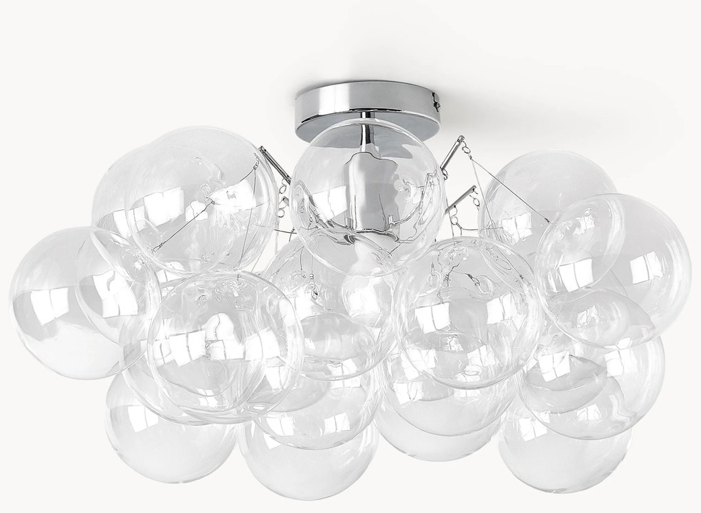 Lampada da soffitto a sfera in vetro Bubbles Chrome