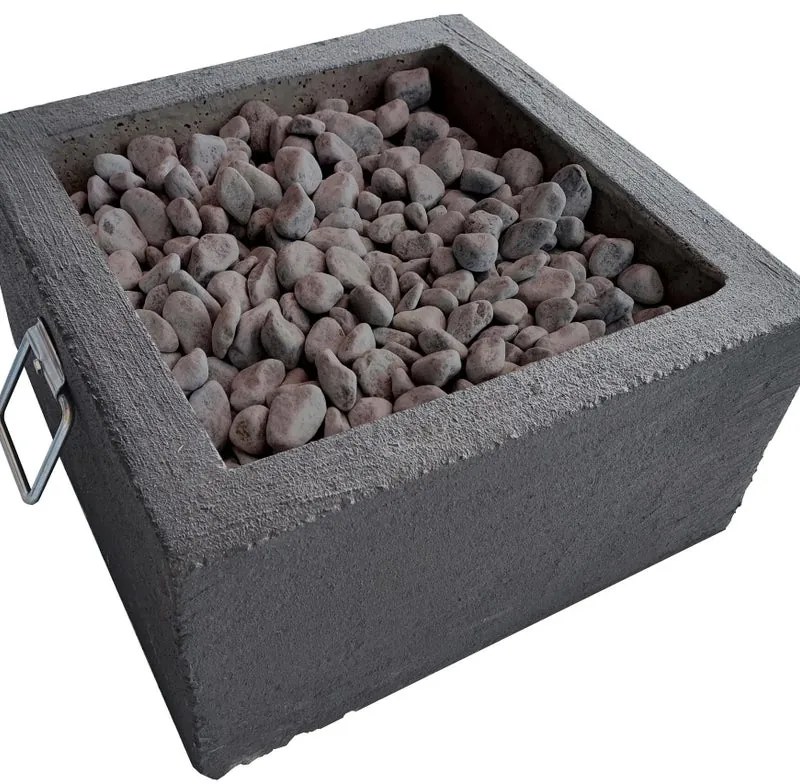 Base per ombrellone riempibile in cemento nero PLATINO/DELUXE L 50 x P 50 x H 27 cm