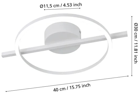 Eglo 901114 - Plafoniera LED dimmerabile AMANDOLO LED/17W/230V bianco + +TC