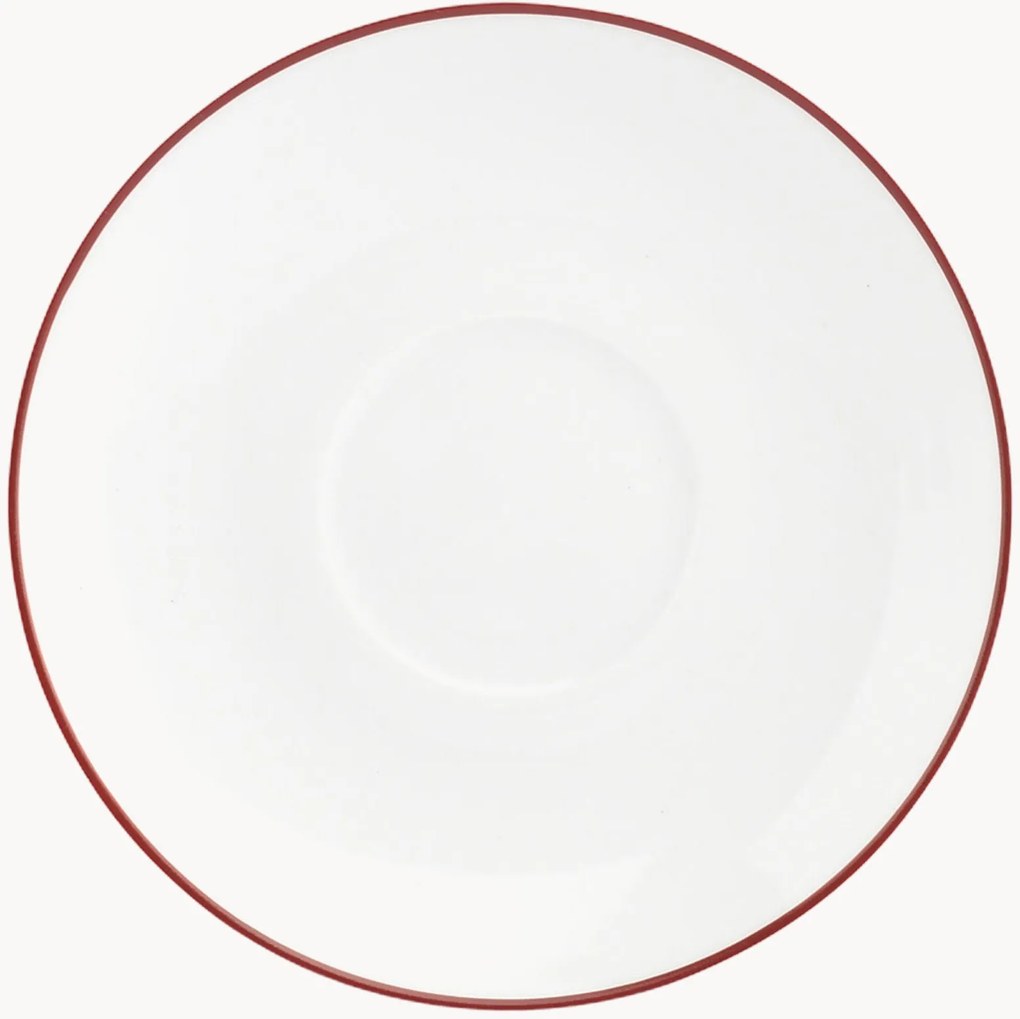 Set di 6 piattini in porcellana Basic White