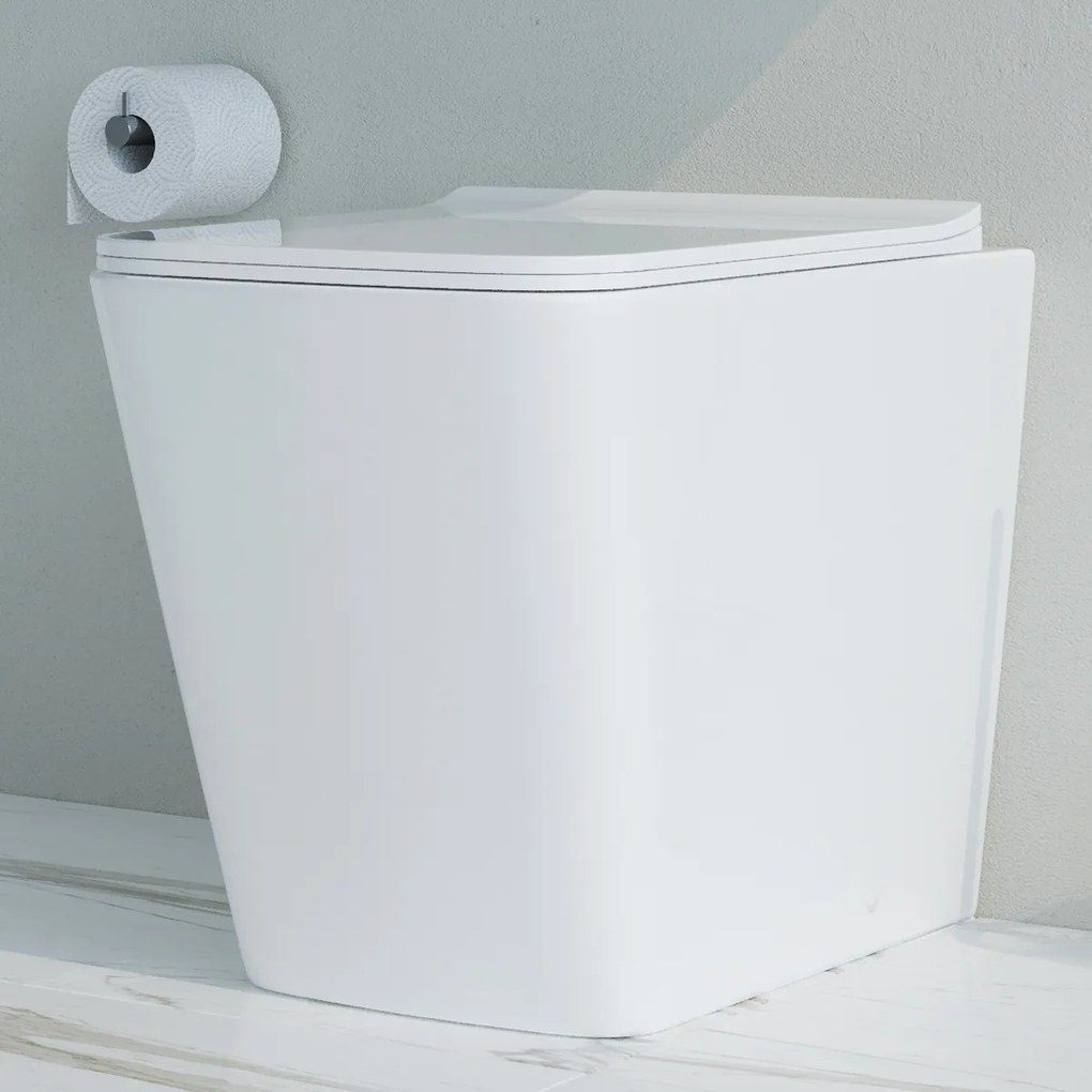 Vaso WC a terrra filomuro rimless coprivaso softclose Cube