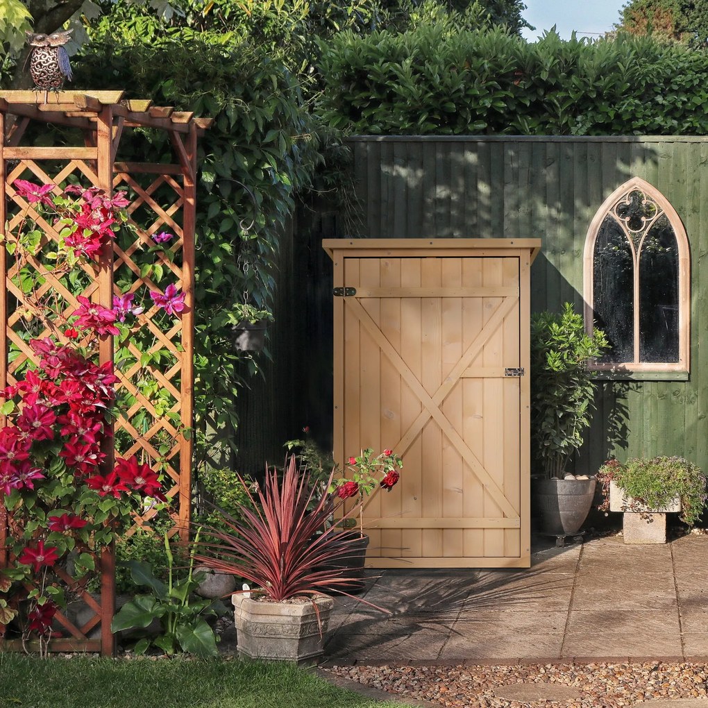 Casetta Box da Giardino in Legno di Abete 75x56x115 cm...