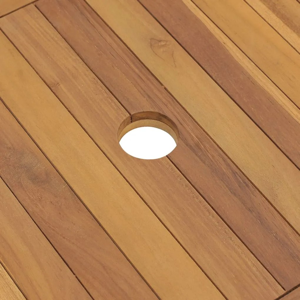 Vanità da bagno in legno massello di teak 132x45x75 cm