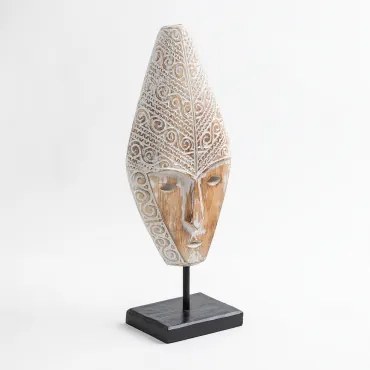 Figura decorativa in legno Malik Legno Bianco Vintage - Sklum