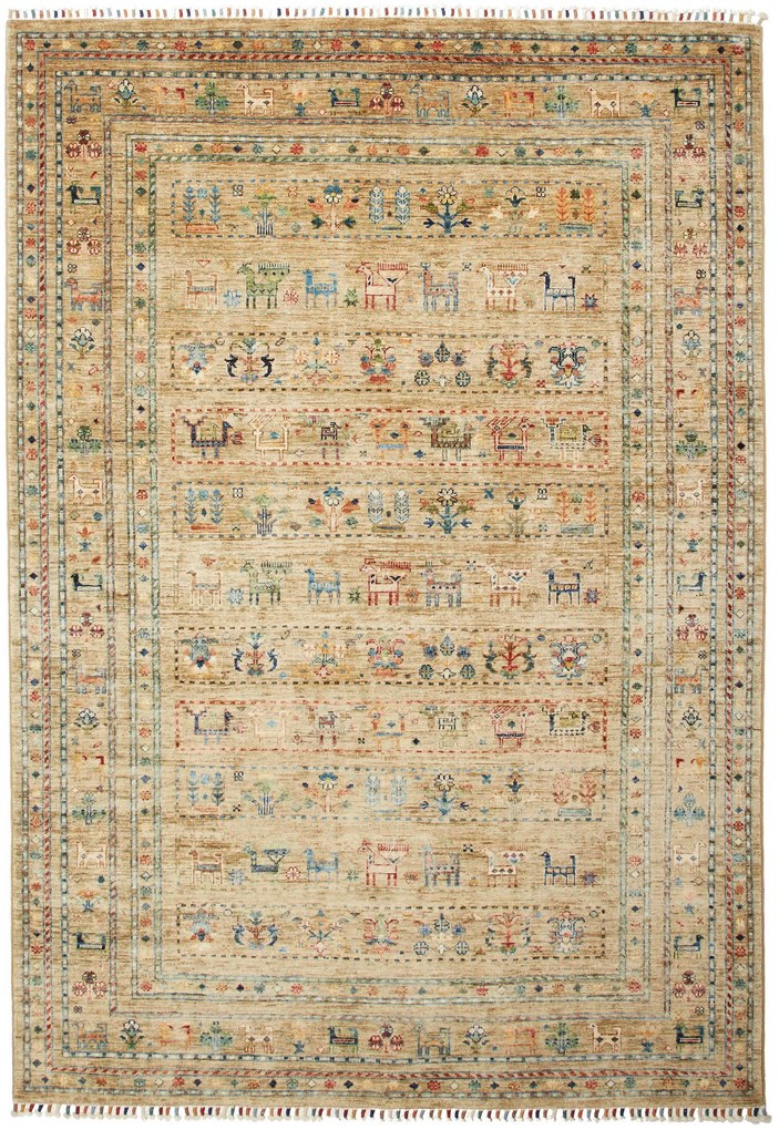 Samarkand Tappeto orientale 170x240 Grigio (Pakistan) Annodato A Mano