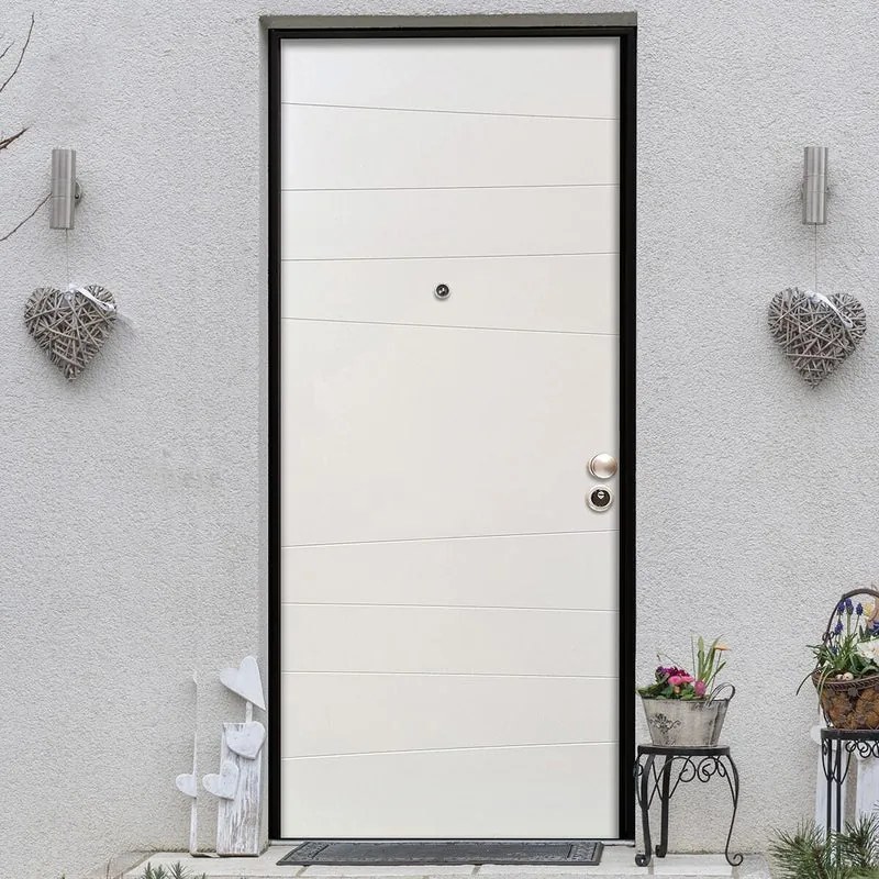 Porta blindata MASTER Futura L 80 x H 210 cm avorio/bianco apertura sinistra