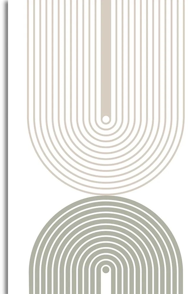 Quadro su tela – Arcobaleni minimalisti Mid-Century
