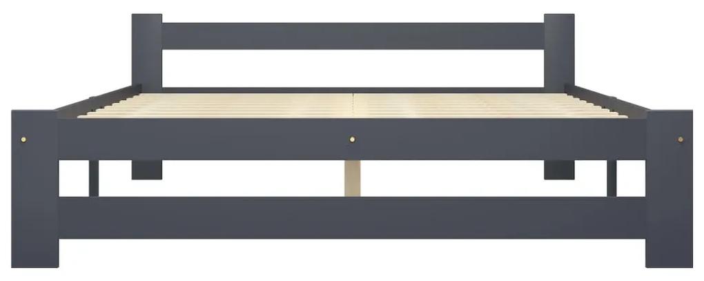 Giroletto grigio scuro in legno massello di pino 180x200 cm