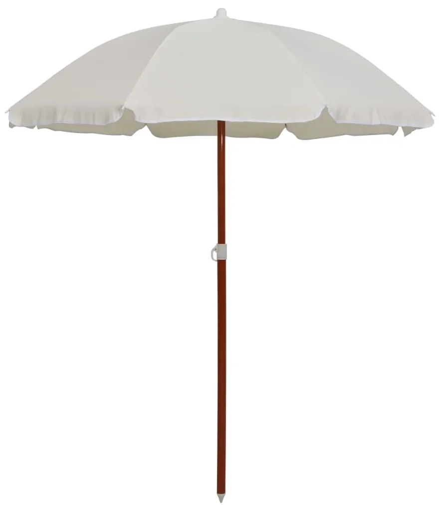 Ombrellone Con Palo İn Acciaio 180 Cm Sabbia /