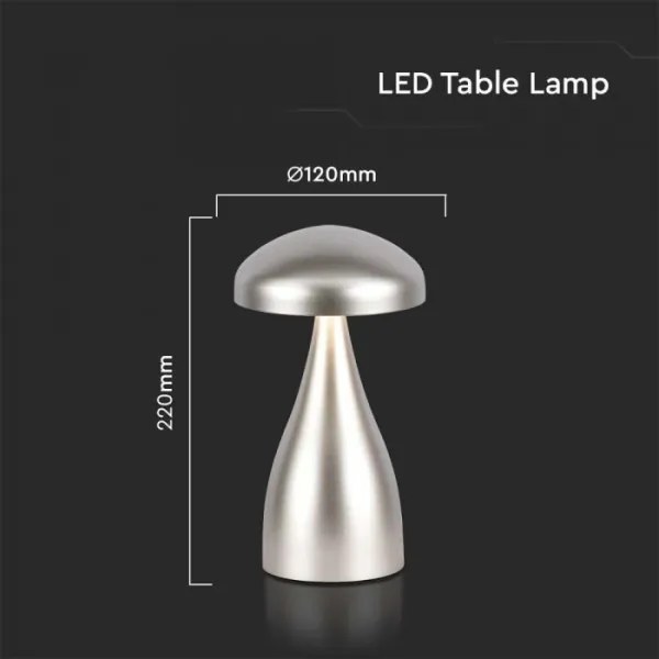 LED Lampada da tavolo ricaricabile dimmerabile LED/1W/5V 3000-6000K 1800 mAh argento