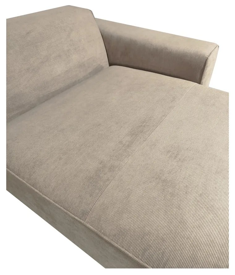 Modulo divano in velluto a coste beige (angolo sinistro) Sting - Scandic