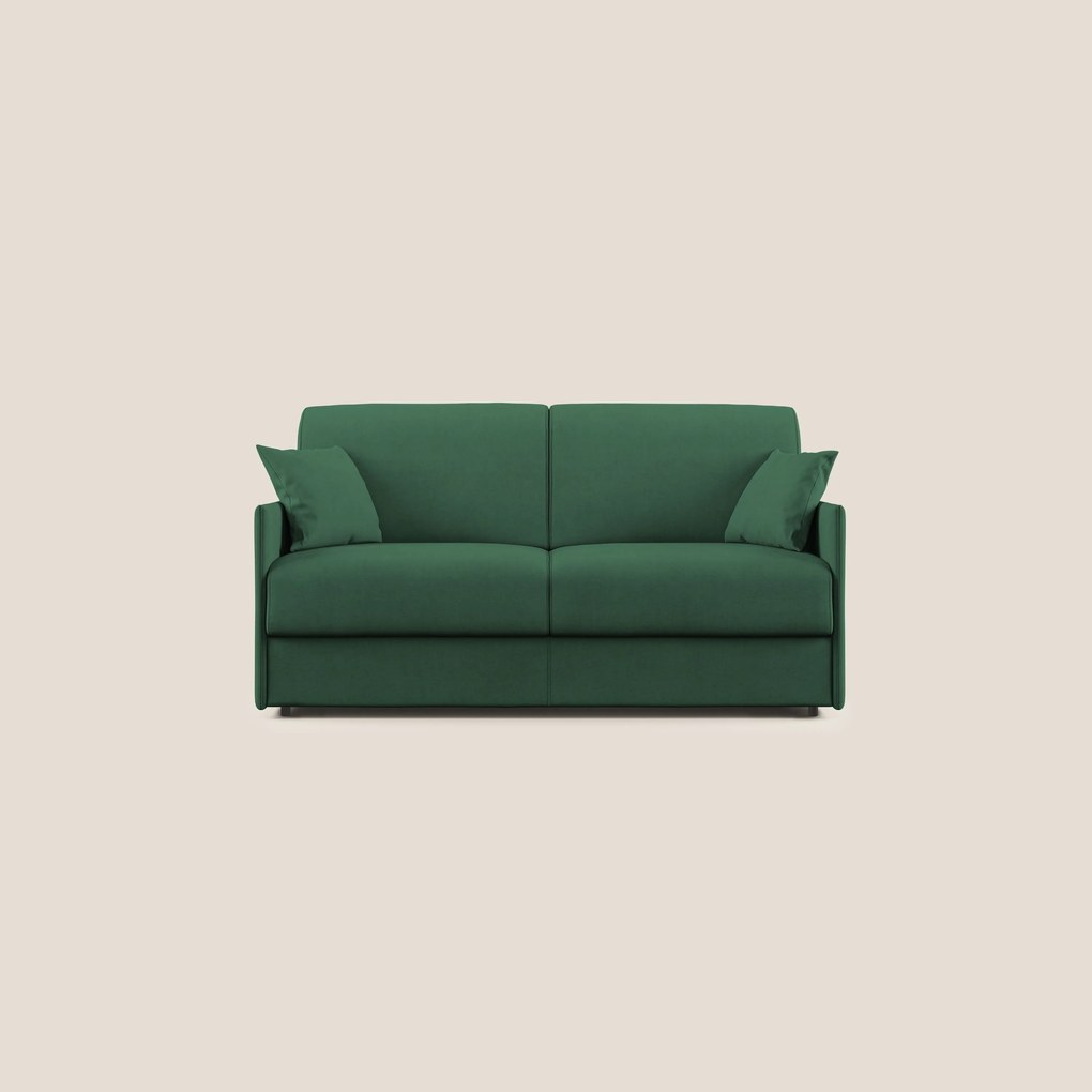 Evans Divano letto in morbido tessuto impermeabile T02 verde