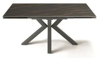 Tavolo cucina allungabile 240 cm piano grčs rporcellanato Nero JACKY