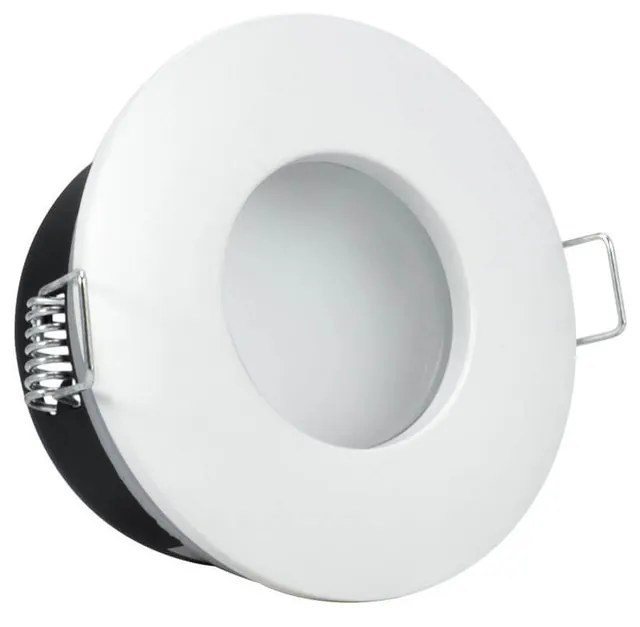 Portafaretto IP65 Tondo da Incasso per GU10 Foro Ø70mm Bianco