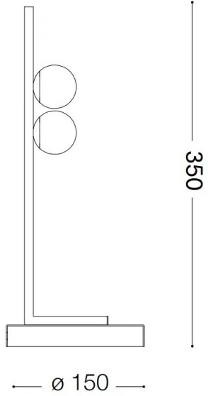 Ideal Lux - Lampada da tavolo LED PING PONG 2xLED/3W/230V CRI 90 ottone