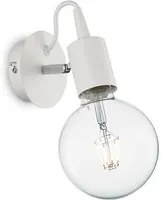 Applique Moderna Edison Metallo Bianco 1 Luce E27