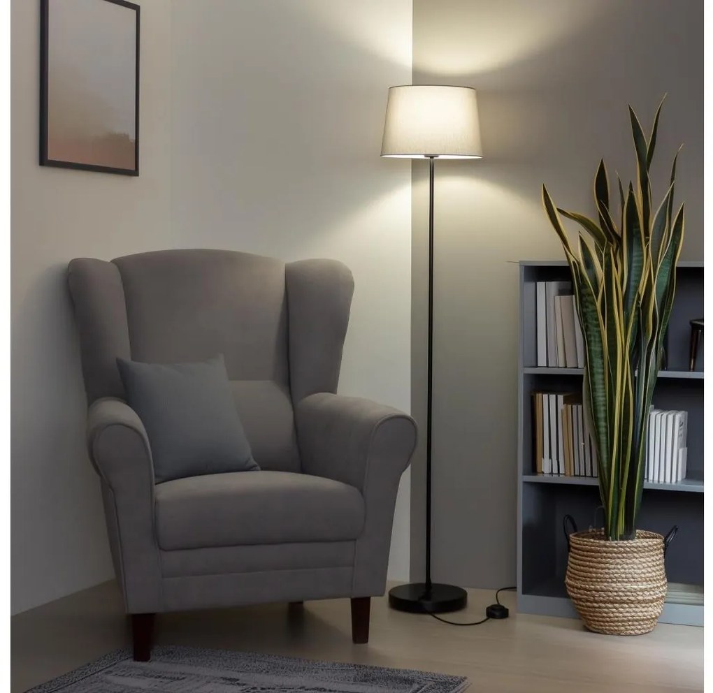 Brilagi - Lampada da terra LED CERIA 1xE27/40W/230V Ø 30 cm grigio/nero