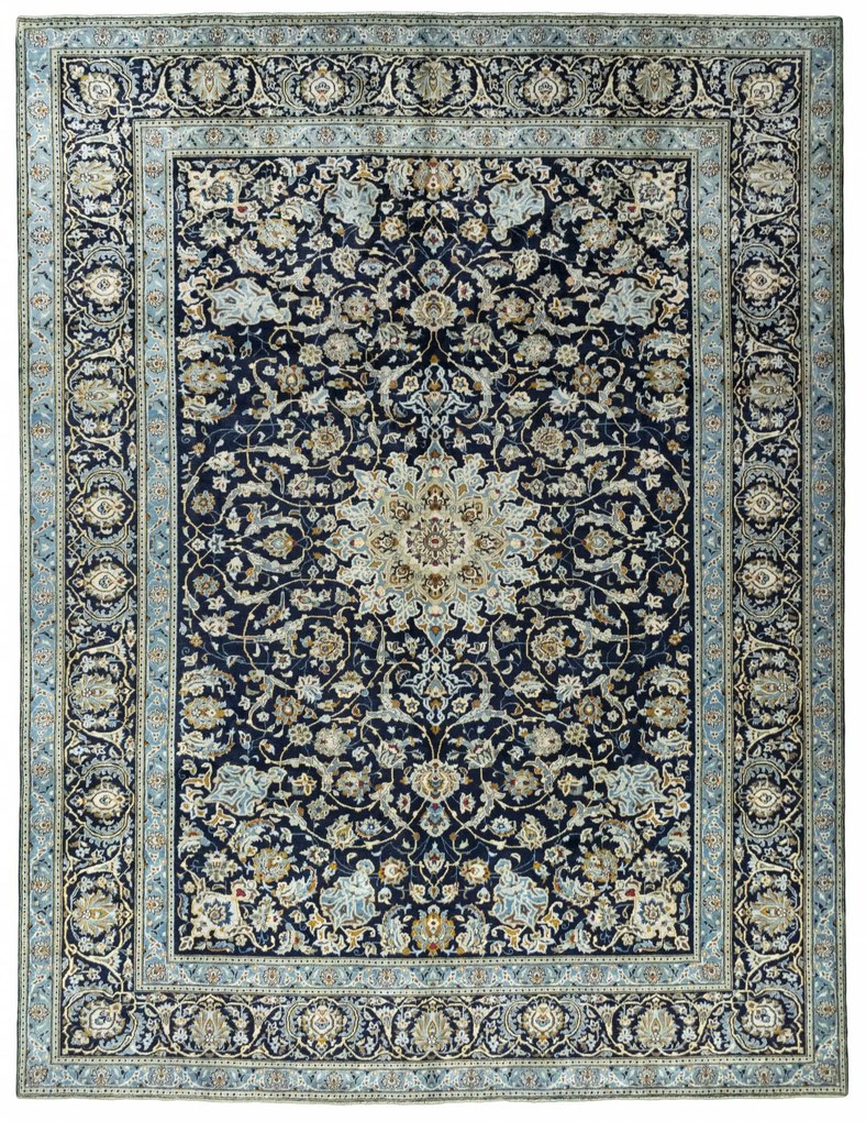Kashan Tappeto persiano 320x410 Blu (Iran) Annodato A Mano