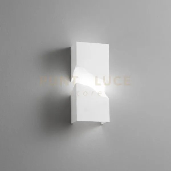 Applique a parete zeeland bianca 2 luci attacco g9 12x7x28cm in vet...