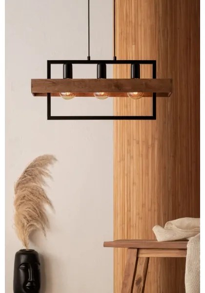 Lampadario su filo ROBIN 3xE27/60W/230V legno