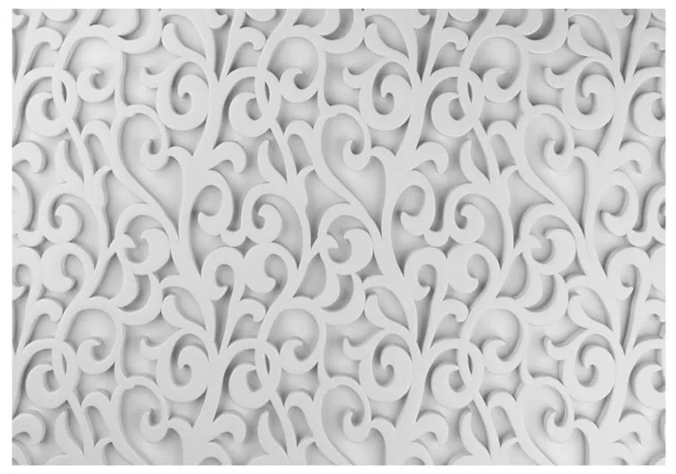 Fotomurale  White ornament  Colore Bianco, Dimensioni e Misure 100x70