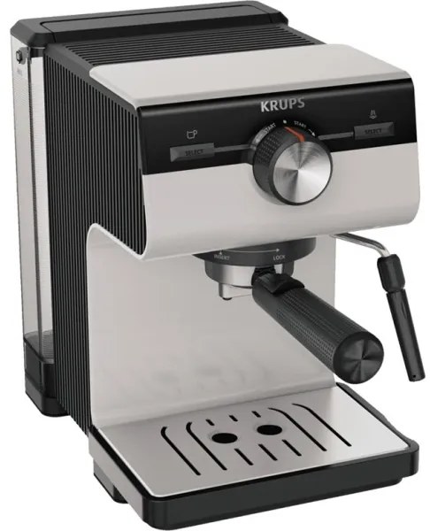 Krups - Macchina da caffè a leva per two tazze AUTHENTIC 1450W/230V grigio